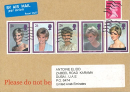 GREAT BRITAIN  : -  STAMPS  COVER TO  DUBAI. - Lettres & Documents