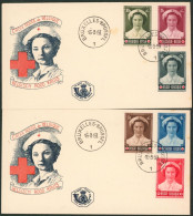 FDC (1953) - Croix Rouge N°912/17 Sur Deux Enveloppes Illustrées. - 1951-1960