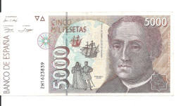 ESPAGNE 5000 PESETAS 1992 XF P 165 - [ 4] 1975-…: Juan Carlos I.