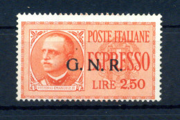 1944 Repubblica Sociale Italiana RSI Espresso Espressi 20/II 2,50 Arancio * - Poste Exprèsse