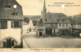 67 - Benfeld - Rue De L'eglise Et Place Du Marché - Benfeld