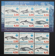 1998 Grönland; Serie Wale (III) In Beiden Papiersorten, **/MNH, ME 16,- - Autres & Non Classés