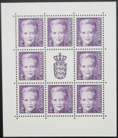 2000 Dänemark; Kleinbogen Margrethe II, Postfrisch/MNH, MiNr. 1245 Klb., ME 17,- - Autres & Non Classés