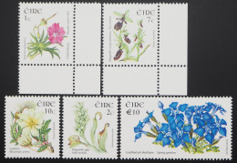 2005 Irland; Serie Wildblumen Inklusive 10 € Wert, **/MNH, MiNr. 1643/47 - Autres & Non Classés