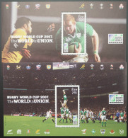 2007 Irland; Beide Blocks Rugby-Weltmeisterschaft, Postfrisch/MNH, Bl. 68/69 - Andere & Zonder Classificatie
