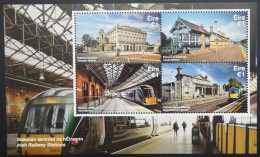 2017 Irland; Block Bahnhöfe In Irland, Postfrisch/MNH, Bl. 104 - Otros & Sin Clasificación