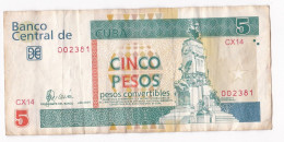 5 Pesos Convertibles 2004 , Alphabet CX 14 , N : 002381 - Cuba