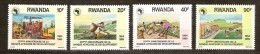 Rwanda Ruanda 1990 Yvert 1297-1300 OBCn° 1364-67 *** MNH  Cote 6,50 Euro - Neufs
