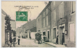 Cpa..47..LAROQUE TIMBAUT..LOT ET GARONNE..POSTE ET GRANDE RUE.. - Laroque Timbault