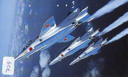 TELECARTE JAPON * MILITAIRY AVION  (729)  Flugzeuge * Airplane * Aeroplano * PHONECARD JAPAN * ARMEE * LEGER VLIEGTUIG - Army