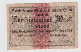 BILLET ALLEMAND 50000 MARK UNIFACE - To Identify