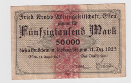 BILLET ALLEMAND 50000 MARK UNIFACE - A Identifier