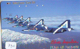 TELECARTE JAPON * MILITAIRY AVION  (730)  Flugzeuge * Airplane * Aeroplano * PHONECARD JAPAN * ARMEE * LEGER VLIEGTUIG - Armée