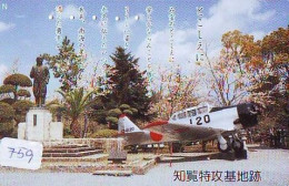 TELECARTE JAPON * MILITAIRY AVION  (759)  Flugzeuge * Airplane * Aeroplano * PHONECARD JAPAN * ARMEE * LEGER VLIEGTUIG - Army