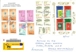 TURKEY  - 2016, REGISTERED STAMPS COVER TO DUBAI.. - Covers & Documents