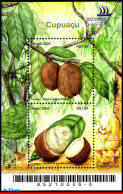 Ref. BR-2953 BRAZIL 2005 - NATURE, CAPUACU FRUIT,TREE, S/S MNH, FRUITS 2V Sc# 2953 - Unused Stamps