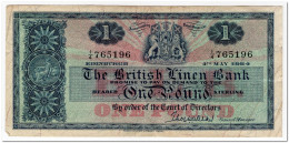 SCOTLAND,THE BRITISH LINEN BANK,1 POUND,1964,P.166c,VF - 1 Pond