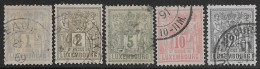 Lussemburgo Luxembourg 1882 Definitives 5val Mi N.45-46,48-50 US - 1882 Allegorie