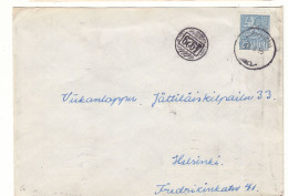 Finlande - Lettre De 1955 - Exp Vers Helsinki - Avec Cachet Rural 4929 - - Brieven En Documenten