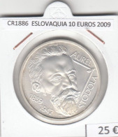 CR1886 MONEDA ESLOVAQUIA 10 EUROS 2009 PLATA - Slovacchia