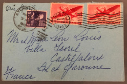 Etats-Unis PA Et Divers Sur Enveloppe D'Atlantic City 18.3.1949 Pour La France - (B2036) - Postal History