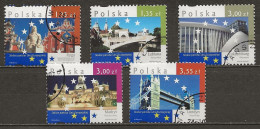 POLAND Oblitéré 4072-4076 RIGA LJUBLJANA MADRID LUXEMBOURG LONDRES Capitales De L'union Européenne - Used Stamps