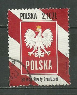 POLAND Oblitéré 4089 Anniversaire De La Straz Granica Corps De Garde Des Frontières Armoirie Armoiries Aigle Couronne - Gebraucht