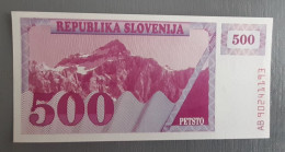 Slovenia 500 Tolarjev 1990 Prefix AB UNC - Slovénie