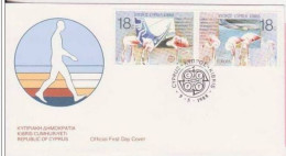 FDC Chypre Cyprus Flaments 1988. - Flamingos