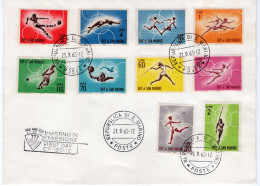 1963 BUSTA FDC CON SERIE COMPLETA DI DIECI  VALORI "PREOLIMPICA  " MOLTO BELLA - Covers & Documents