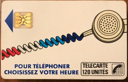 France - 1988  - Télécarte 120 Unités - Pour Téléphoner Choisissez Votre Heure - 1988