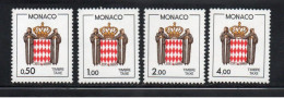 Monaco, Yvert N° Taxe 83, 84, 85, 86, **,  Neufs Sans Charnière - Impuesto