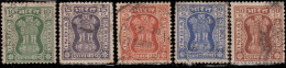 Inde Service 1967 - S 35C.35G - Colonne D'Asoka (5 V) - Dienstzegels