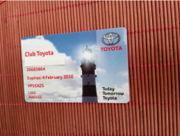 Toyota On Name Membership Card 2 Photos Used - Origine Sconosciuta
