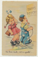 Carte Fantaisie Enfants- Bains Douche - Illustrateur Signé GOUGEON - Gougeon