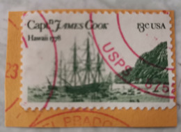 Capitán James Cook Hawaii Shipon Paper Stamps - Oblitérés