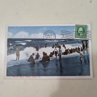 Carta Postale Circulèe - 1915 - USA - NORFOLK, V.A.. - Heavy Surf, Ocean View - Norfolk