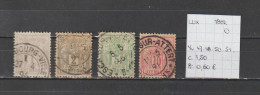 (TJ) Luxembourg 1882 - YT 47 + 48 + 50 + 51 (gest./obl./used) - 1882 Allegory