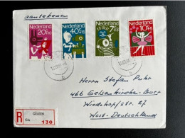 NETHERLANDS 1964 REGISTERED LETTER GELEEN TO GELSENKIRCHEN 16-12-1964 NEDERLAND AANGETEKEND - Briefe U. Dokumente