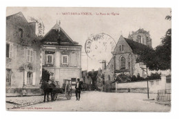 89 ST SAINT BRIS LE VINEUX - La Place De L'Eglise N° 2 - Coll Karl Guillot 1915 - Cheval Attelé à Une Charrette - Saint Bris Le Vineux