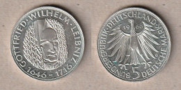 01549) Deutschland, 5 Mark 1966D Leibniz - 5 Mark