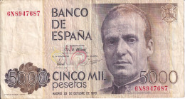 BILLETE DE 5000 PTAS DEL AÑO 1979 SERIE 6N - JUAN CARLOS I (BANKNOTE) - [ 4] 1975-…: Juan Carlos I.