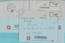 2 BLASTERS Waarvan 1 PP : Postpunt (2012), 6180 TRAZEGNIES + 6183 COURCELLES Op Aangetekende Zending - 2000-...