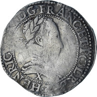 France, Henri III, Franc Au Col Plat, 1579, Amiens, TB+, Argent, Gadoury:496 - 1574-1589 Hendrik III