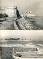 06 - Antibes - Lot De 2 Cartes - Vue Générale, Fort Carré - Antibes - Les Remparts