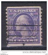 U.S.A.:  1908/09  G. WASHINGTON  -  3 C. USED  STAMP  -  D. 10  VERTICAL  -  YV/TELL. 169 - Coils & Coil Singles