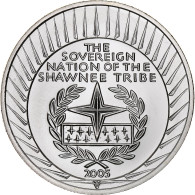 États-Unis, Dollar, The Sovereign Nation Of The Shawnee Tribe, 2005, Flan Mat - Commemoratifs