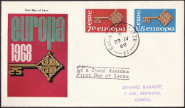 Europa CEPT 1968 Irlande - Ireland - Irland FDC6 Y&T N°203 à 204 - Michel N°202 à 203 - 1968