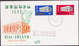 Europa CEPT 1969 Irlande - Ireland - Irland FDC1 Y&T N°232 à 233 - Michel N°230 à 231 - 1969