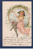 CPA Thème Champagne Vin Femme Woman érotisme Litho Circulée - Frauen